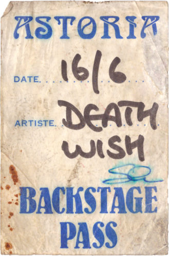 Death Wish Backstage pass