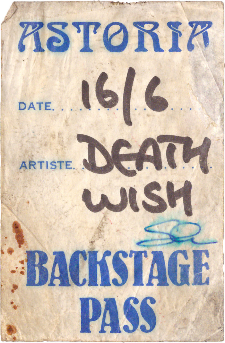 Death Wish Backstage pass