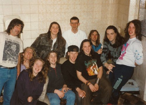 Backstage at The Marquee with The Beyond and touring crew