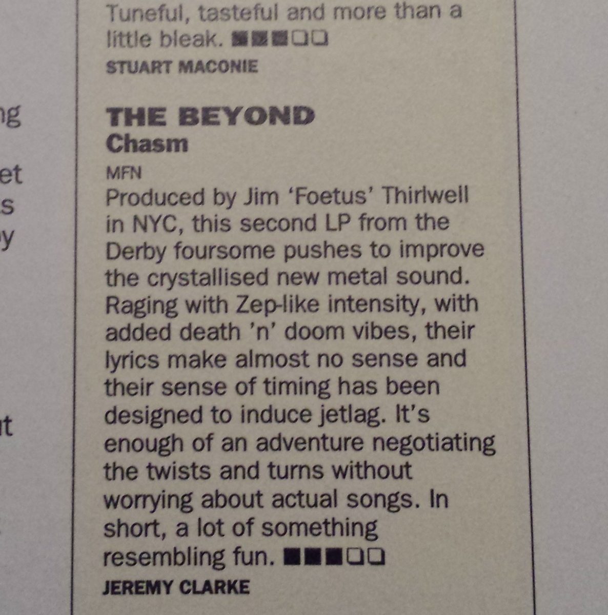 Select Magazine review – Chasm