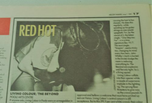 Melody maker review – The Beyond supporting Living Colour